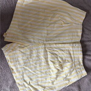 LC Lauren Conrad Yellow and White Striped Women Shorts